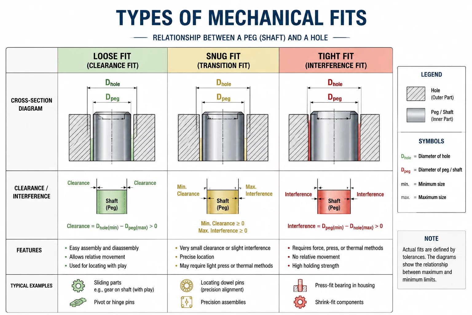 Clearance and Tolerance Guide