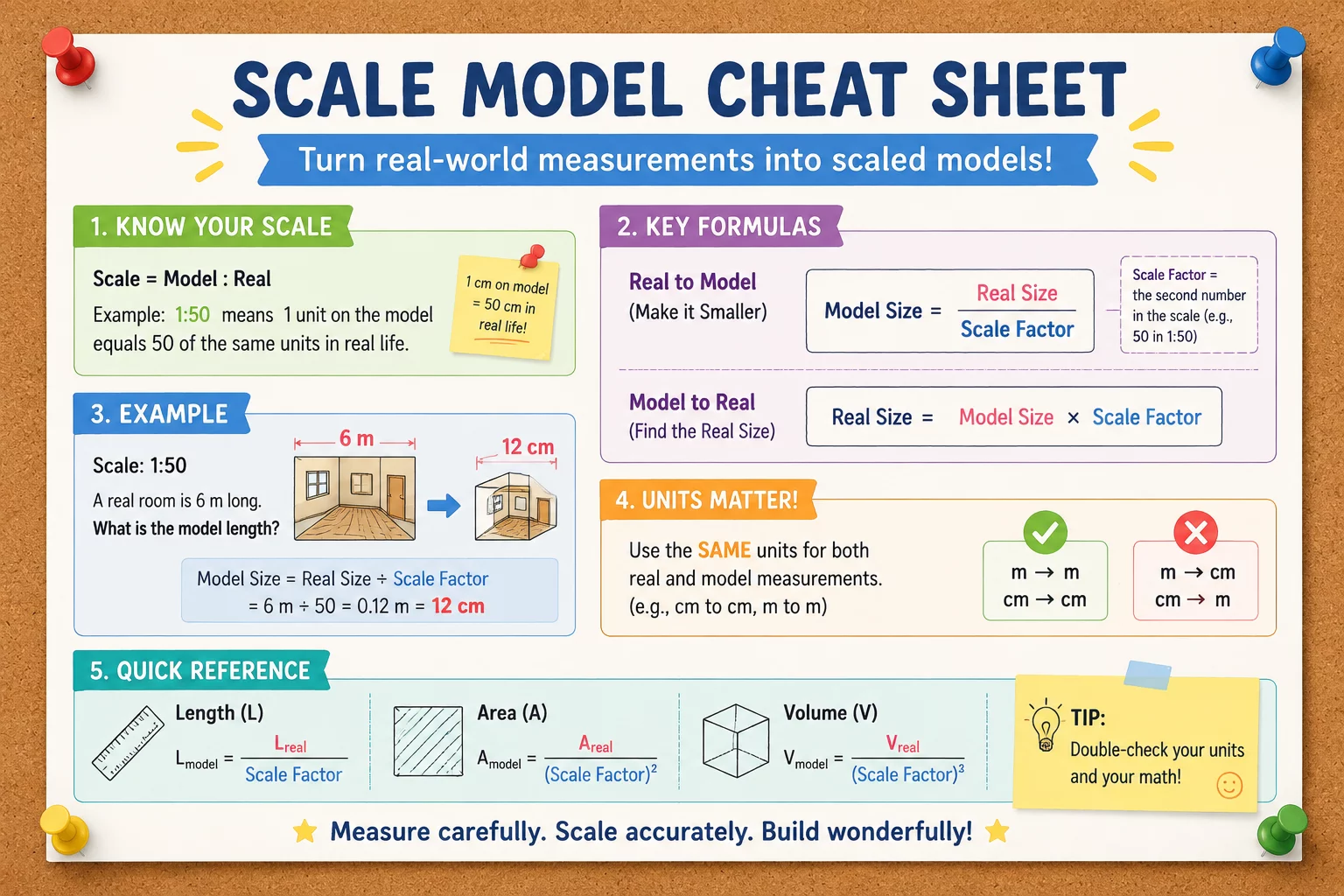 Scale Factor Cheat Sheet