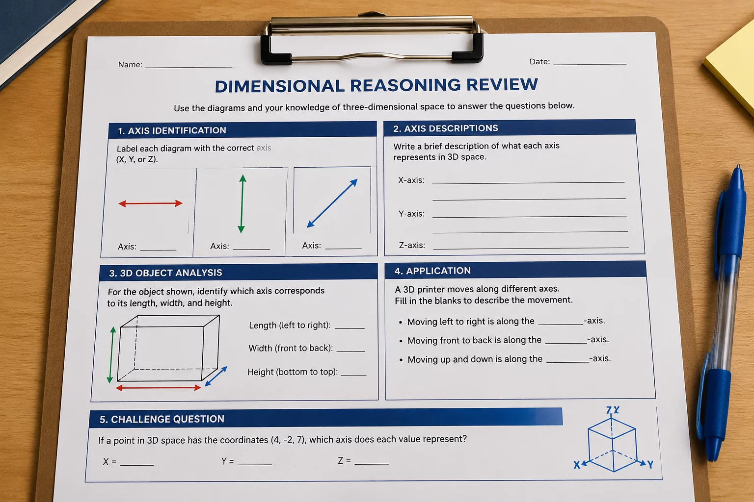 Student Dimension Review Sheet
